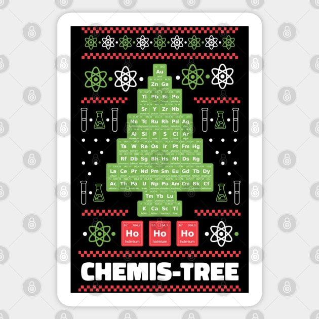 Periodic Table Chemis-Tree Ugly Christmas Sweater design Sticker by Luxinda